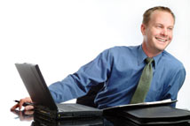 Teacher with laptop